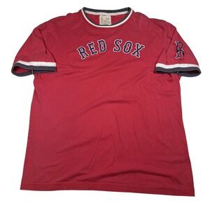 Red Jacket Boston Red Sox Shirt XXL 2XL Red Ringer Vintage Style Embroidered⁠